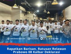 Rapatkan Barisan, Ratusan Relawan Prabowo 08 Kalbar Deklarasi Menangkan Prabowo Presiden 2024