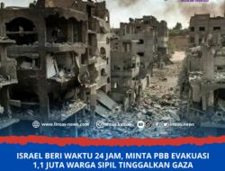 Israel Beri Waktu 24 Jam Minta PBB Evakuasi 1,1 Juta Warga Sipil Tinggalkan Gaza