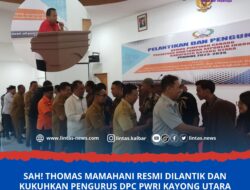 Sah! Thomas Mamahani Resmi Dilantik dan kukuhkan Pengurus DPC PWRI Kayong Utara