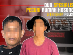 Spesialis Pencurian Rumah Kosong di Gang Siaga Dibekuk Polisi, Dua Pelaku Ditetapkan Sebagai Tersangka