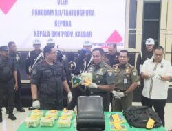 Sabu Sabu Seberat 10,6 Kg dan Seorang Pelaku Diserahkan ke BNNP Kalbar, Pangdam XII/Tpr Tegaskan Tak Lelah dan Menyerah Perangi Narkoba