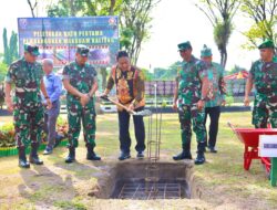 Mayjen TNI Iwan Setiawan SE,MM  Selaku Pangdam Tanjungpura dan Wakil Gubernur Letakkan Batu Pertama Pembangunan Kodam Kalteng