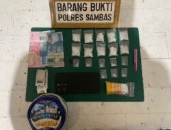 Seorang Pria Bawa Sabu, 56,18 Gram Ditangkap Sat Resnarkoba Polres Sambas