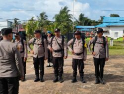 Kapolsek Pulau Maya Karimata Pimpin Apel dan memberikan arahan Kepada Petugas Pam TPS di Pulau Maya dan Karimata