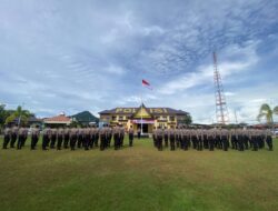 Wakapolres Singkawang Pimpin Apel Penerimaan Latihan Kerja (Latja) Siswa Diktukba Bintara Polri Gel I T.A2024.