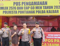 Kabid Humas Polda Kalbar Kunjungi Pos Pengamanan Imlek 2576, di Pontianak