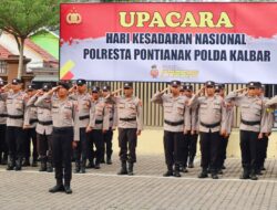 Kabagren Polresta Pontianak Kompol Linda Herlina, S.H. Pimpin Apel Hari Kesadaran Nasional