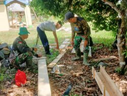 Anggota Satgas TMMD Imbangan Ke 123 Kodim 1209/Bky Mulai Membangun Pondasi Toren Air di Sumur Bor