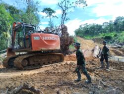 Percepat Pembangunan Fisik, Satgas TMMD Imbangan Ke 123 Kodim 1209/Bky Kerahkan Alat Berat