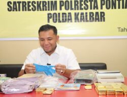Polresta Pontianak Berhasil Mengamankan 47 Batang Emas Ilegal dan 4 Orang Tersangka