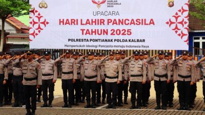 Kapolresta Pontianak Pimpin Upacara Hari Lahir Pancasila: Perkuat Semangat Persatuan