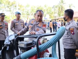 KAPOLRESTA PONTIANAK CEK SARANA PRASARANA PENANGGULANGAN KARHUTLA DI POLRESTA PONTIANAK
