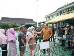 Pangdam XII/Tpr Meninjau Gerakan Pangan Murah Bantu Ringankan Beban Ekonomi Masyarakat