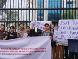 Massa PERMAK Geruduk Kejati Sumut: Tangkap Eks Pj Bupati Langkat Faisal Hasrimi !