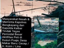 Kapolda Kalbar dan Jajaran Agar Tangkap Cecep CS Pemodal Utama PETI di Dusun Puaje, Desa Mekar Baru, Bengkayang