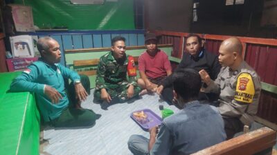 Patroli Tiga Pilar di Kelurahan Mulia Baru Ciptakan Lingkungan Aman dan Kondusif