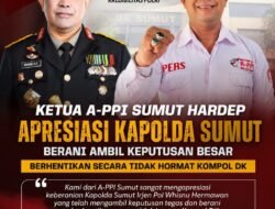 APPI Sumut Apresiasi Langkah Tegas Polda Sumut Berhentikan Tidak Dengan Hormat Kompol DK