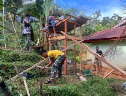 Pembuatan MCK di SMP Negeri 5 Kembayan di Semayang Oleh Satgas TMMD Ke -128 Kodim 1204/Sanggau