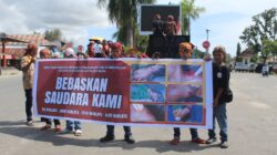 Aksi Damai Keluarga Besar Nurlatu Tuntut Keadilan Empat Tersangka Dalam Kasus Pembunuhan