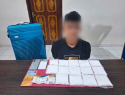Gagal Lolos X-Ray! Kurir Asal Aceh Bawa 2 Kg Sabu Ditangkap, Polisi Telusuri Asal Barang