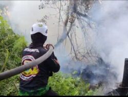Tim SAR Polda Kalbar Padamkan Karhutla Dekat Perumahan Warga di Kubu Raya