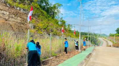 MERAH PUTIH BERKIBAR DI BERANDA NEGERI, MENJAGA KEDAULATAN MENGAWAL NKRI