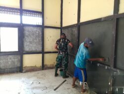 Karbak Skala Besar Kodim 1209/Bengkayang Wujud Kepedulian Terhadap Dunia Pendidikan Melalui Rehab Sekolah Capai 30 Persen
