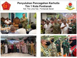 PASIS DIKREG LVI SESKO TNI SOSIALISASIKAN BAHAYA KARHUTLA KEPADA WARGA PONTIANAK