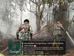 Satgas Karhutla Kodim 1207/Pontianak Masif Tangani Kebakaran Hutan dan Lahan di Sungai Raya