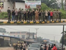 SINERGI KUAT DI PERBATASAN, ALIANSI PEMUDA BERSAMA TNI-POLRI DAN INSTANSI PASANG SPANDUK HIMBAUAN CEGAH KARHUTLA SERTA BAGI 1.000 MASKER GRATIS