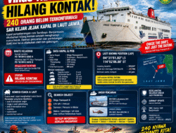 VIRGO TRANSPORT 8 HILANG KONTAK! 240 ORANG BELUM TERKONFIRMASI, SAR KEJAR JEJAK KAPAL DI LAUT JAWA