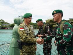 Pangdam XII/Tpr Pimpin Upacara Penyambutan Satgas Pamtas RI-PNG Yonif 643/Wanara Sakti